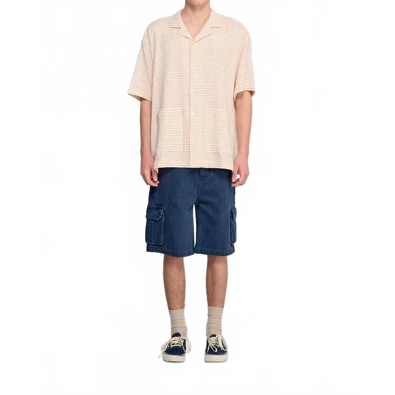 New Edmmond Studios Captain's Dinner Short Sleeve Shirt In Plain Red